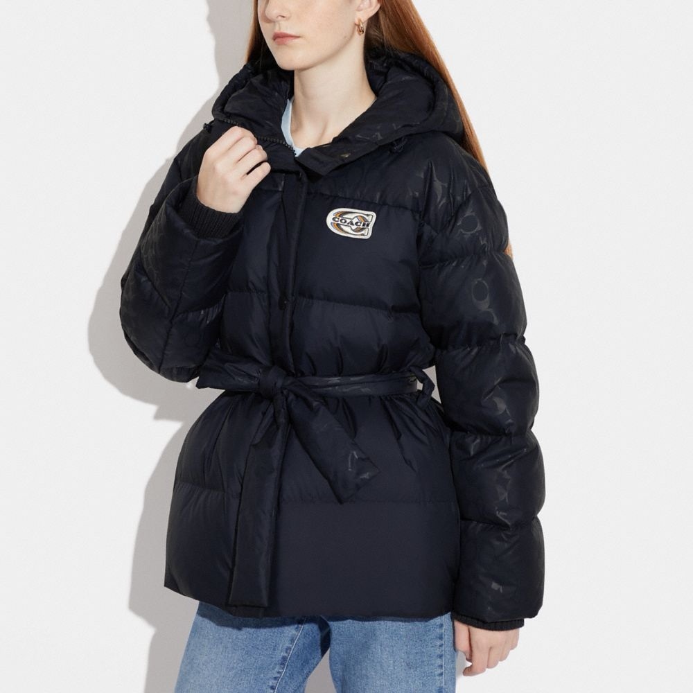 Coach Navy Puffer Jacket Brand New Condition Size Small